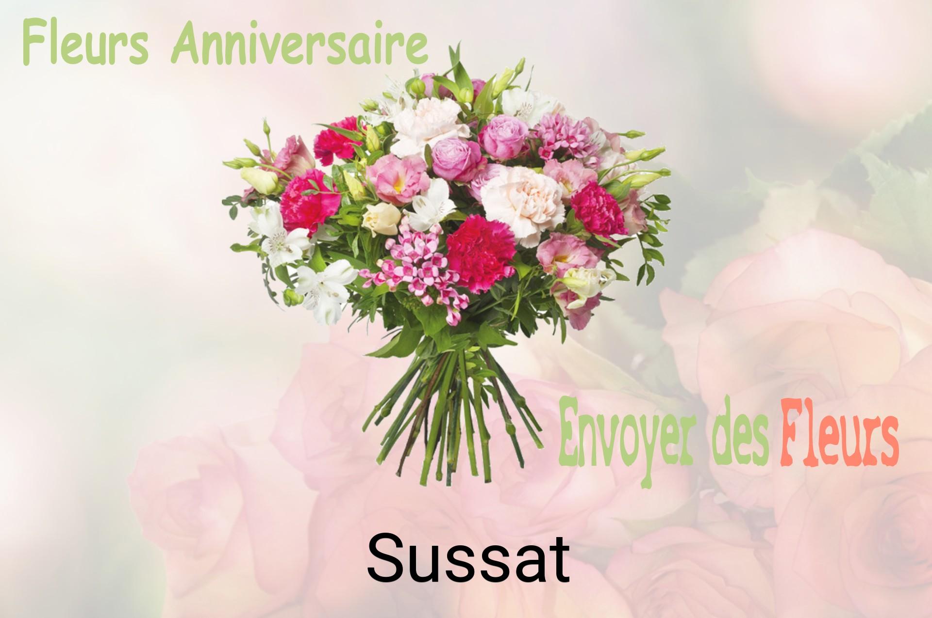 Bouquet de fleurs d’anniversaire livré à Sussat